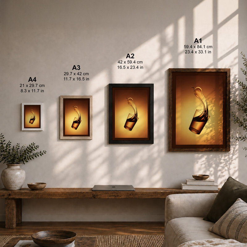 Liquid in Motion Modern - Framed Print, Unframed, A1 - 84.1 x 59.4 cm