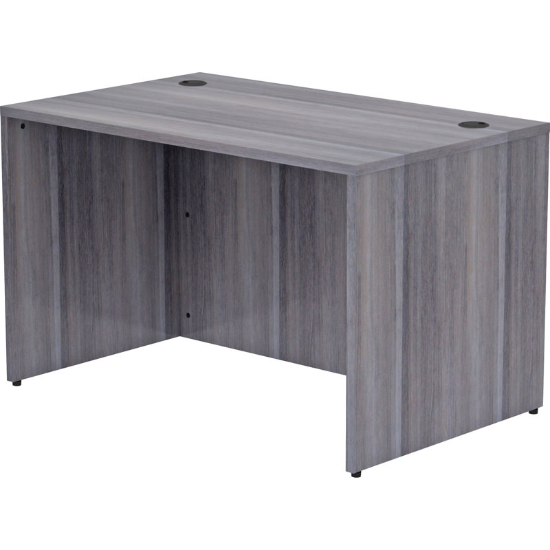 Weathered Charcoal Laminate Rectangular Desk Shell