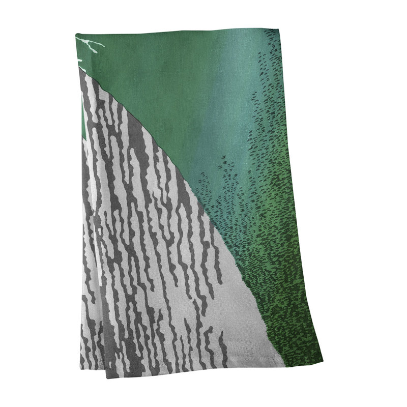 Torchon fine Wind Morning, Croisé en coton, Vert