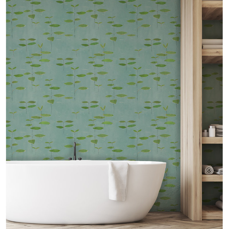 Paule Marrot Floral Wallpaper Double Roll, Green