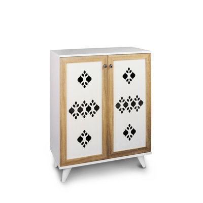 Patin en bois de couleur crème - option de rangement soignée, matériau de cabinet élégant, pratique
