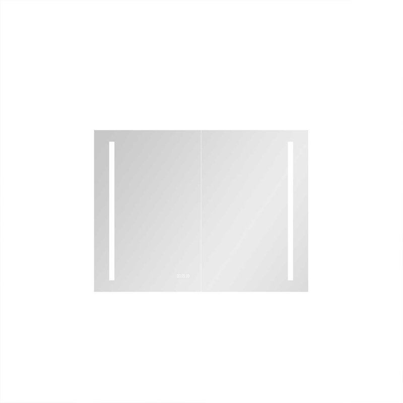 40In. W X 30 In. H LED Large Rectangular Aluminum Alloy Surface Mount Medicine Cabinet With Mirror