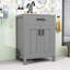 Ensemble de meuble-lavabo 24 po avec lavabo en céramique, tiroir et portes à fermeture douce-1339330139