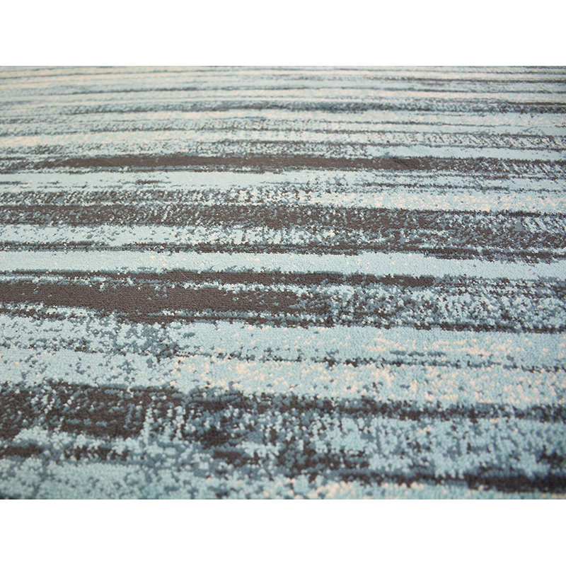 Abstract Striped Area Rug 5' x 7', Rectangle 4'11" x 6'11"