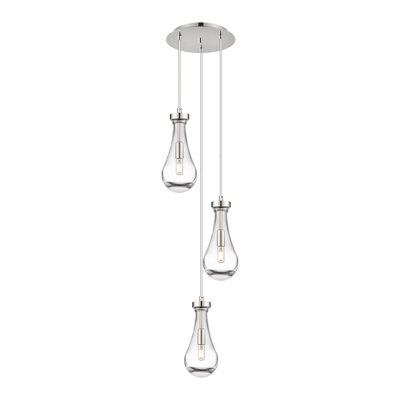 Luminaire suspendu grappe à 3 lumières Baysinger