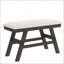 Ensemble de salle à manger à hauteur de comptoir rustique avec rangement, table en bois 6 pièces, banc et 4 chaises pour cuisines modernes et petits espaces-129945705