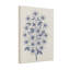 Plantes et fleurs, motif floral bleu sur toile crème-183089015