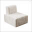 Canapé modulaire en sherpa, configurations personnalisables pour le salon, la chambre à coucher, le bureau et les petits espaces, beige