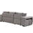 104.5" L-shape Sectional With Sleeper Function, Storage Chaise And 2 Stools, Charcoal Living Space Reversible Bed & Comfy Linen Fabric,