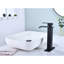 Robinet de lavabo de salle de bain avec robinet à cascade, poignée simple, bonde escamotable en acier inoxydable noir rouille mat, installation simple, sans évier