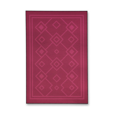 Tapis mauve à motif géométrique lavable Mosso