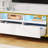70.9'' Modern TV Stand For Tvs Up To 80 Inches, Entertainment Center With 2 Shelves, LED Lights, And Ample Storage-1409490997