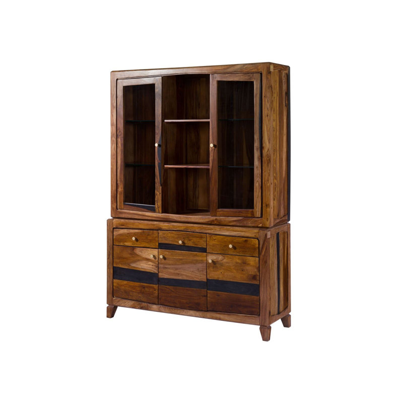 Ancona Display Cabinet, Painted Dark Brown