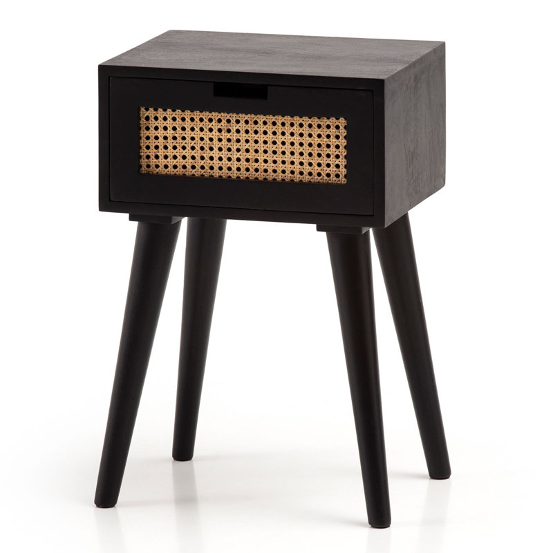 Aledward 40cm W Solid Wood Bedside Table
