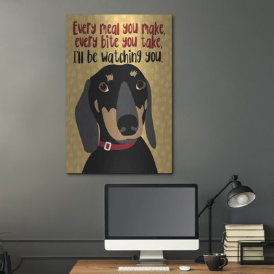 Trinx 'Dachshund Every Meal You Make' by Ginger Oliphant, Metal Wall Art
