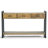 Riverside 54"W Solid Mango Wood Modern Industrial Sofa Table with 3 Drawers, Open Shelf and Metal Frame