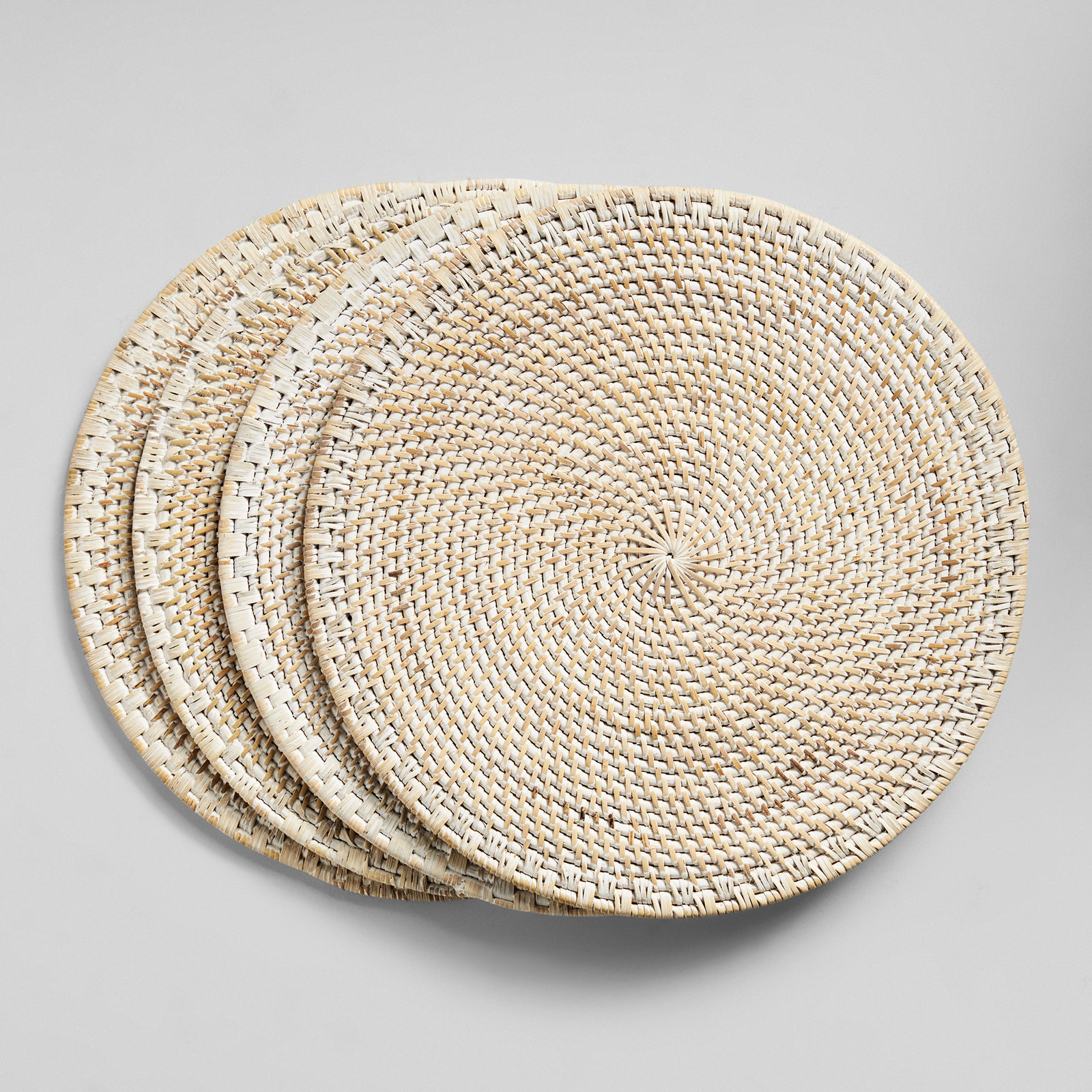 Zadia Jute/Rattan Charger Plate, White
