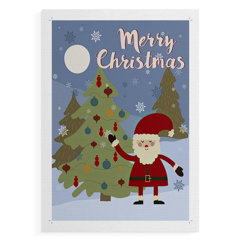 Winer Santa I - Impression sur toile seulement - NON CADRE, H 27 po x l 18 po