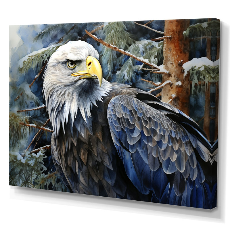 «Bold Eagle Strong Gaze I», reproduction sur toile, Toile tendue, H 30 po x l 40 po x P 1,5 po