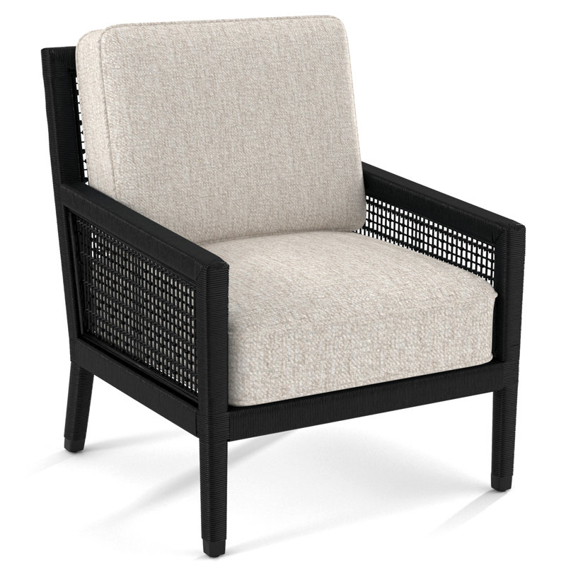 Harper Upholstered Armchair, Snow Crypton Performance; 0884-91, Black