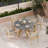 Luna Round 120cm Dining set with Roma Stacking chairs 
