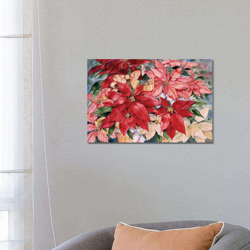 Poinsettia by Kathleen Parr McKenna - Gallery-Wrapped Canvas Giclée on Canvas, Wrapped Canvas, 66.04 cm H x 45.72 cm W