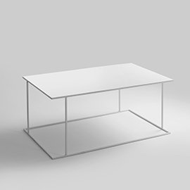 Prue Frame Coffee Table, White
