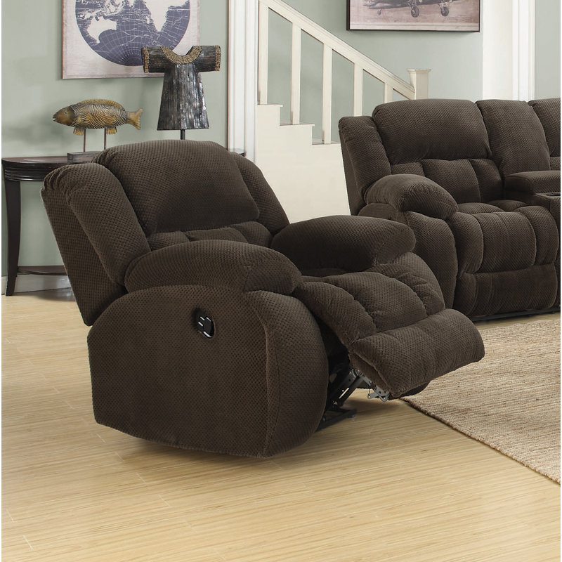 Fauteuil inclinable manuel oscillant standard de 42 po de largeur Carlingcott, Chocolat