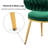 Christal 2 Piece Tufted Velvet Curved Weaved Back with Metal Legs Side Dining Chair Set-1350105845