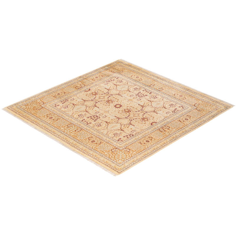 Classic One-of-a-Kind 6' 1" x 6' 1" Hand Knotted Area Rug