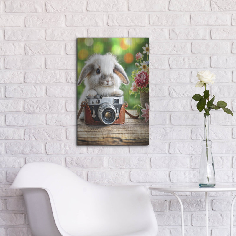 «Smile For Bunny» par Rey Klimt, art mural en métal