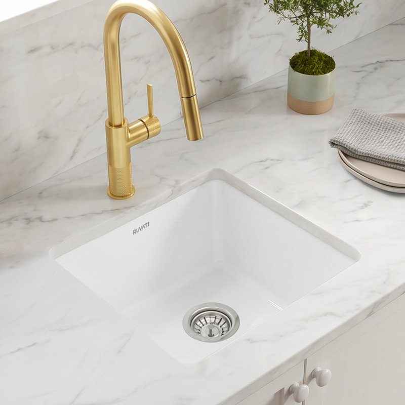 Fiamma 30" L x 18" W Drop-In Kitchen Sink, 30 inch