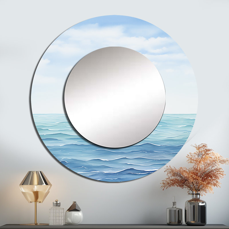 Décoration murale Oceans Infinity Dreamscape V - Miroir rond minimaliste_MTMIR116106, 23 po x 23 po