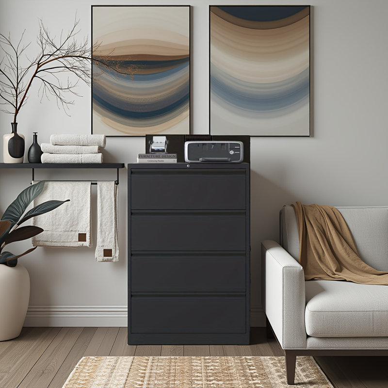 Bien sûr. Voici les informations sur le produit pour le classeur latéral à 4 tiroirs, optimisé pour une plateforme de commerce électronique comme Wayfair.