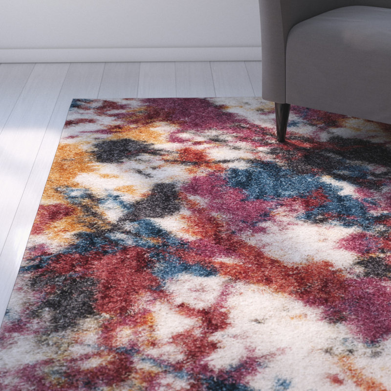 Delma Performance Abstract Rug, Rectangle 3' x 5'