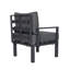 Ensemble modulaire d'extérieur 6 pièces Chelsea - Ensemble de conversation en U thermolaqué en aluminium avec coussins amovibles-63702416