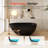 59”Solid Surface Bathtub, Freestanding Soaking Bathtub-111464619