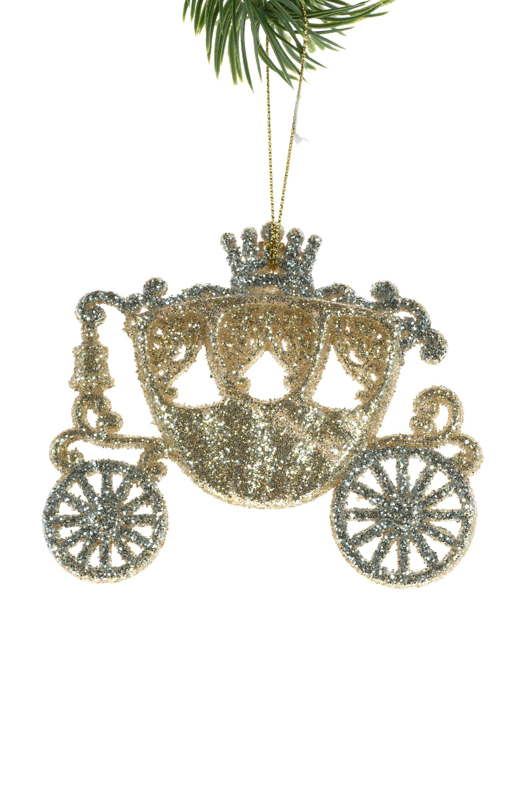 Starlight Collection Gold Carriage Ornament (Pack Of 4) Wayfair