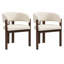 Boucle Upholstered Wing Back Armchair in Beige-369760200