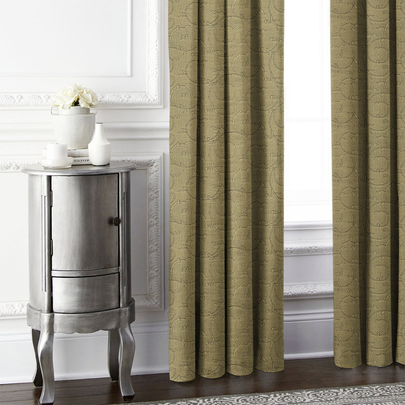 Branwen Cotton Blend Curtain, 20" W x 108" L