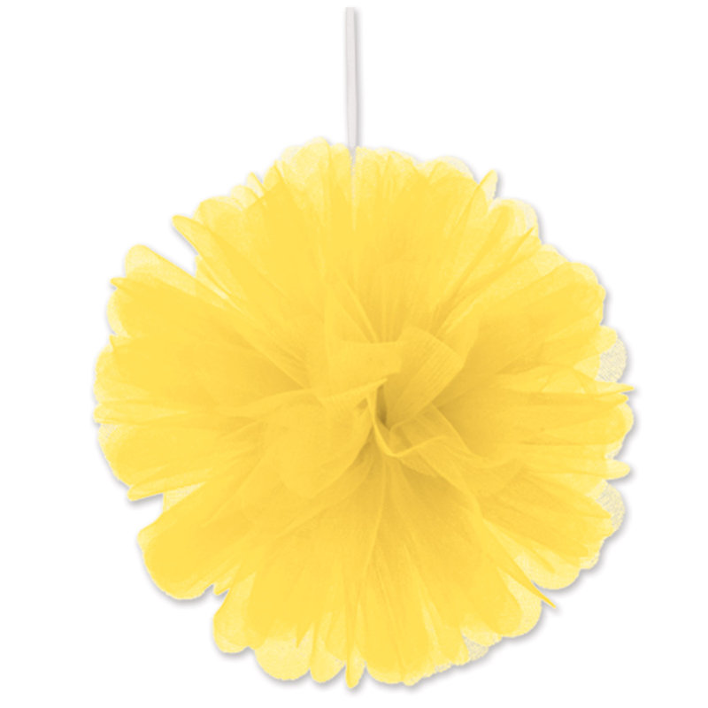 Boules de tulle - 8 po - paquet de 12, Jaune
