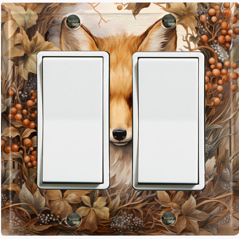 Nature Themed 2 - Gang Toggle Light Switch Standard Wall Plate
