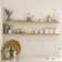 Miami 60" W x 8" D Floating Shelves Set with Invisible Wall Mount Brackets