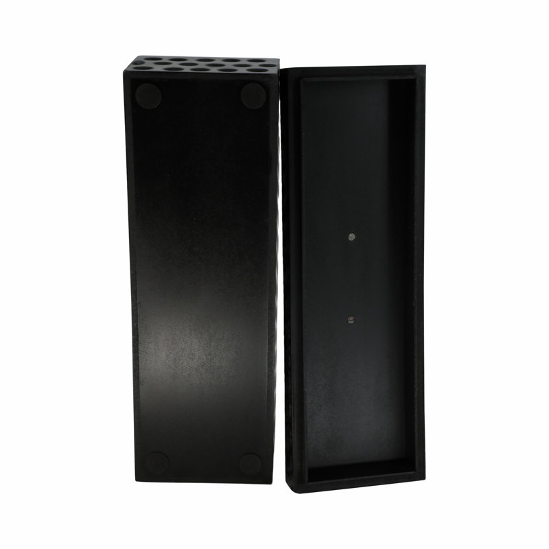 18" Griffon White Wood Box, Black