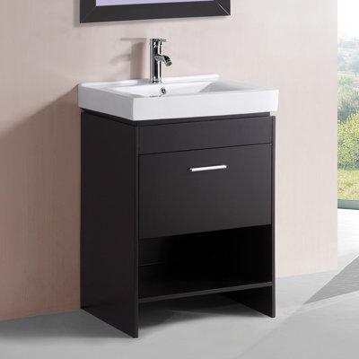 Anja 24'' Single Bathroom Vanity with Ceramic Top