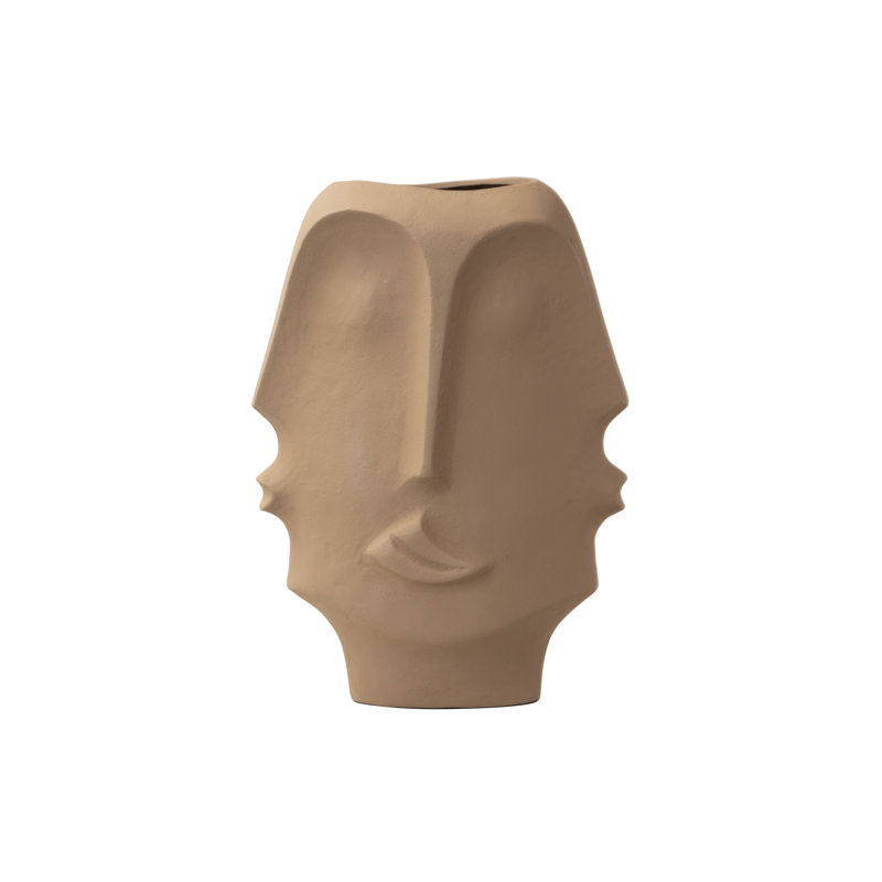 Aluminum Table Vase, Beige