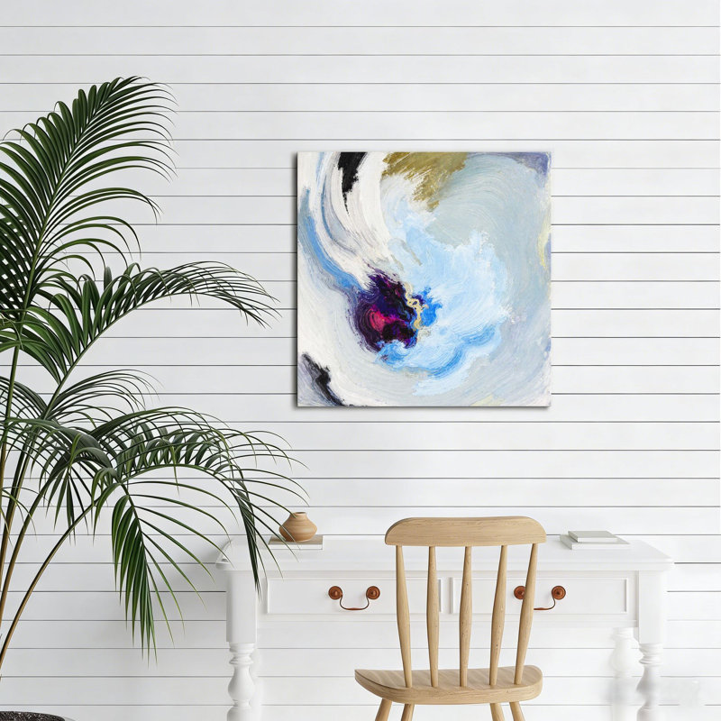 Couleurs abstraites tourbillonnantes, art mural sans cadre, 16 x 16