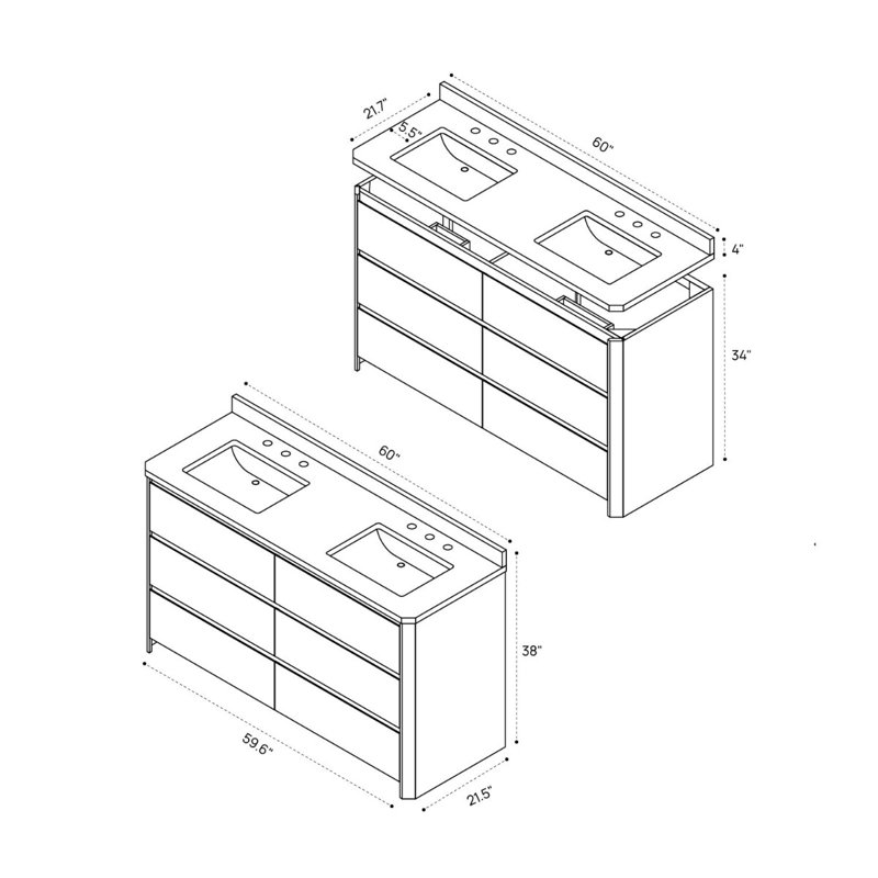 Dalton Vanity, 60" W