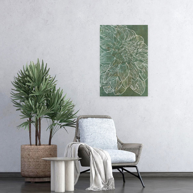 Art floral contemporain abstrait, 24" H x 16" W