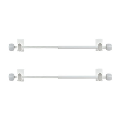 Magnetic Curtain Rod Multi-Use Adjustable Cafe Sidelight Magnetic Rods For Iron And Steel Place 9"-16"  2Pack